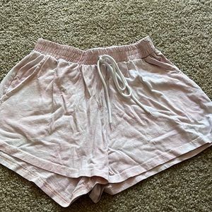 Pink tie dye shorts, worn a couple times